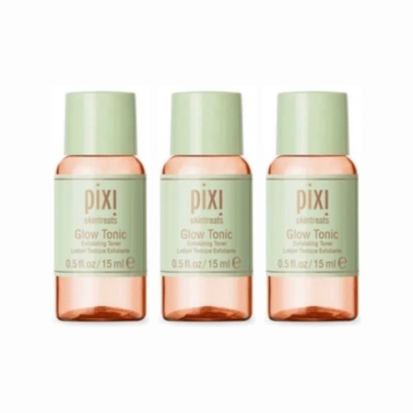 3 x Pixi Skintreats Glow Tonic Exfoliating Toner - 0.5 fl oz ea. NWOB - Picture 1 of 4